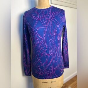 Champion large women’s performance top Heathered purple & hot pink print